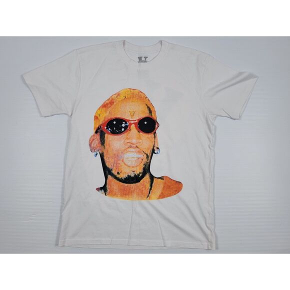 RARE Vlone‎ Airbrush Dennis Rodman White Mens Large - Picture 1 of 11